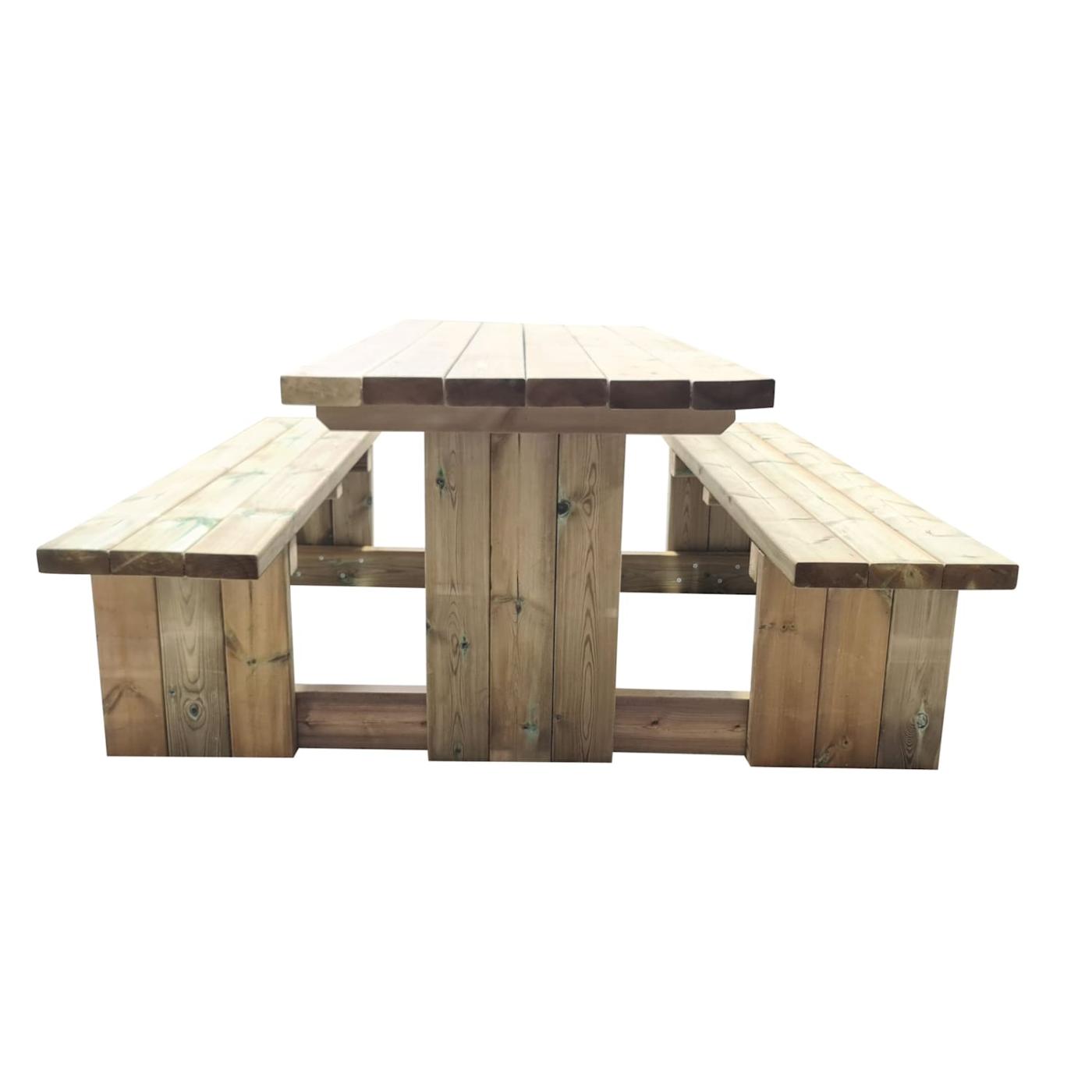 Mesa de picnic cuadrada de madera MASGAMES CANET