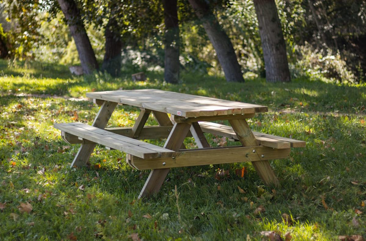Mesa de picnic de madera MASGAMES MUNICH alta capacidad