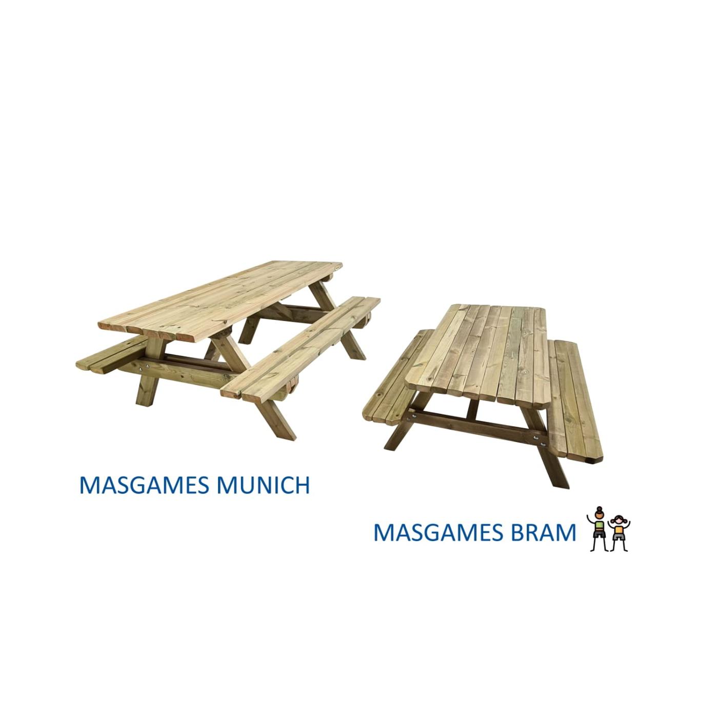 Mesa de piquenique infantil MASGAMES BRAM de madeira para exterior