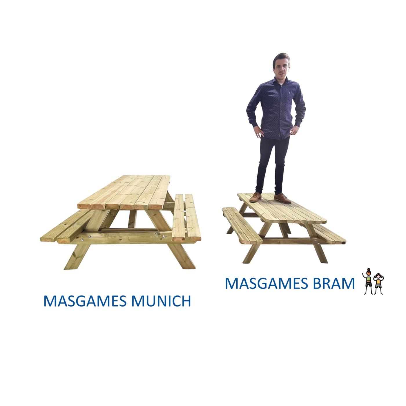 Mesa de picnic infantil MASGAMES BRAM de madera tratada para el exterior 