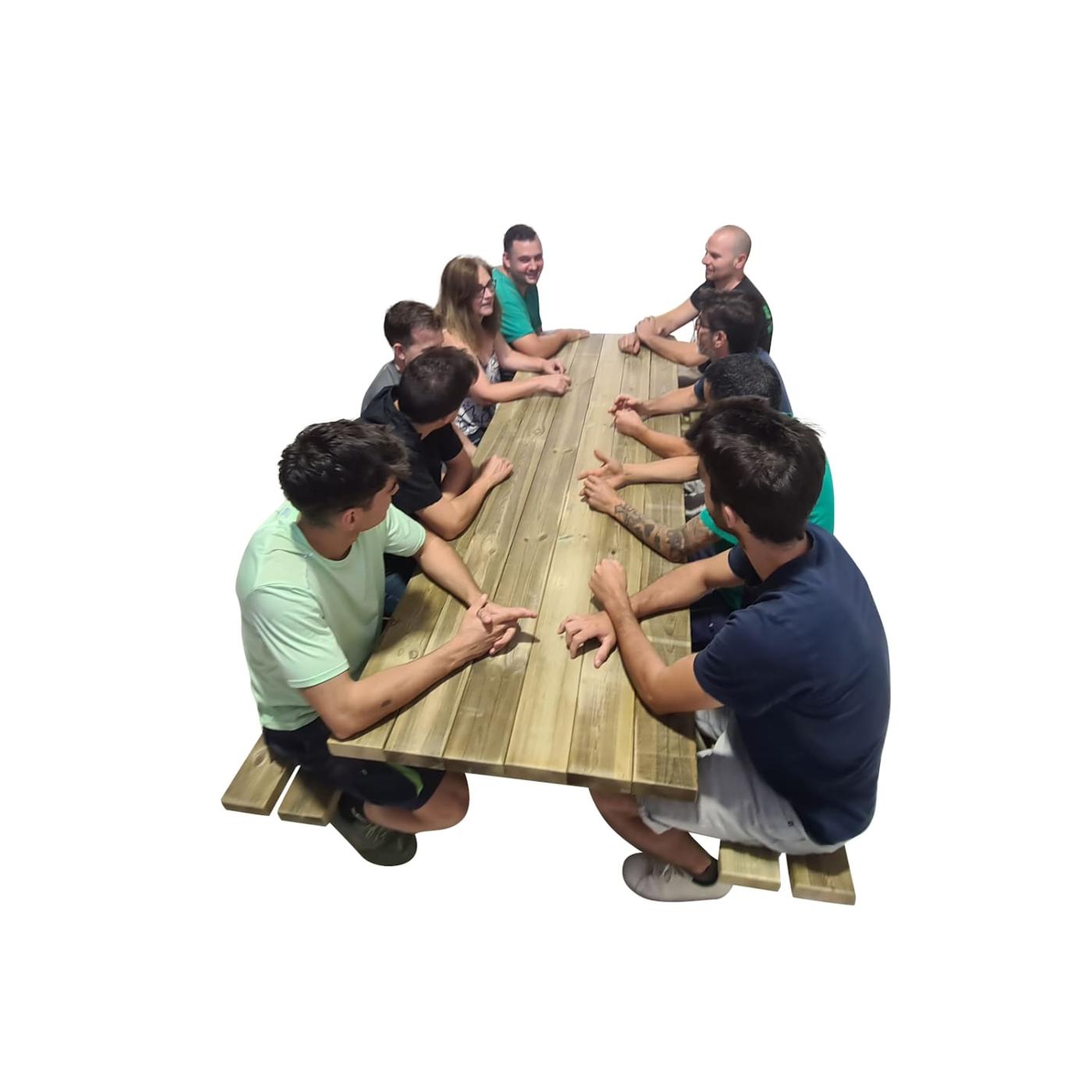 Mesa de picnic de madera MASGAMES MUNICH 240 XL