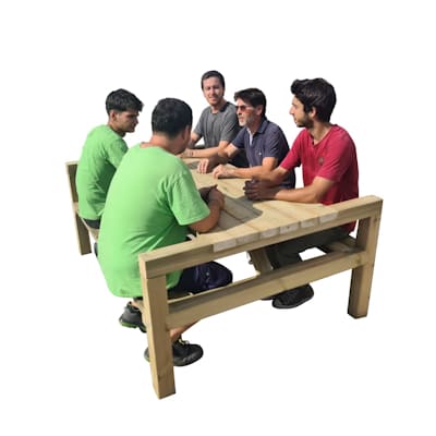 mesa de picnic de madera de exterior para parques públicos de ayuntamientos, escuelas, hoteles