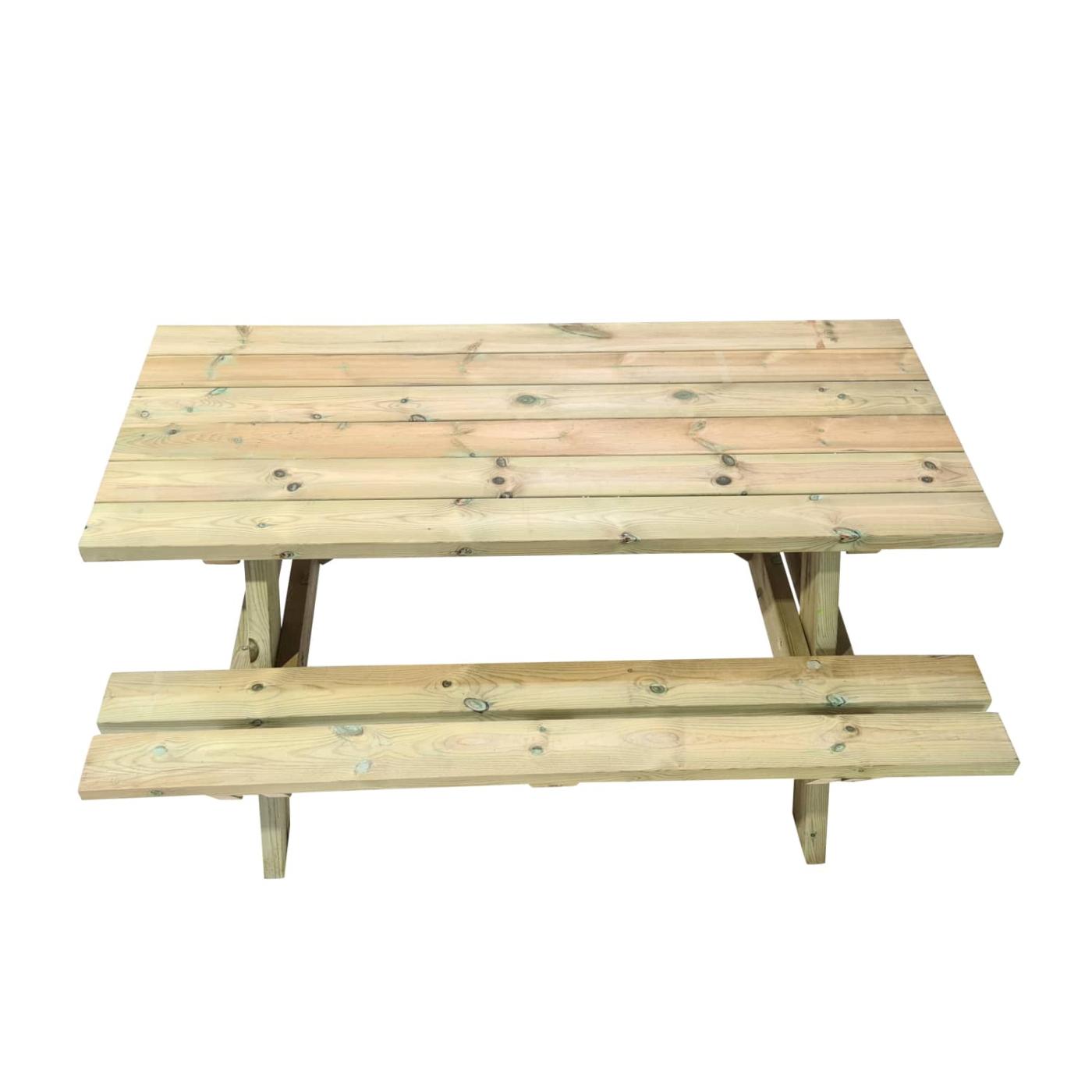 Mesa de picnic MUNICH de madera tratada para el exterior 