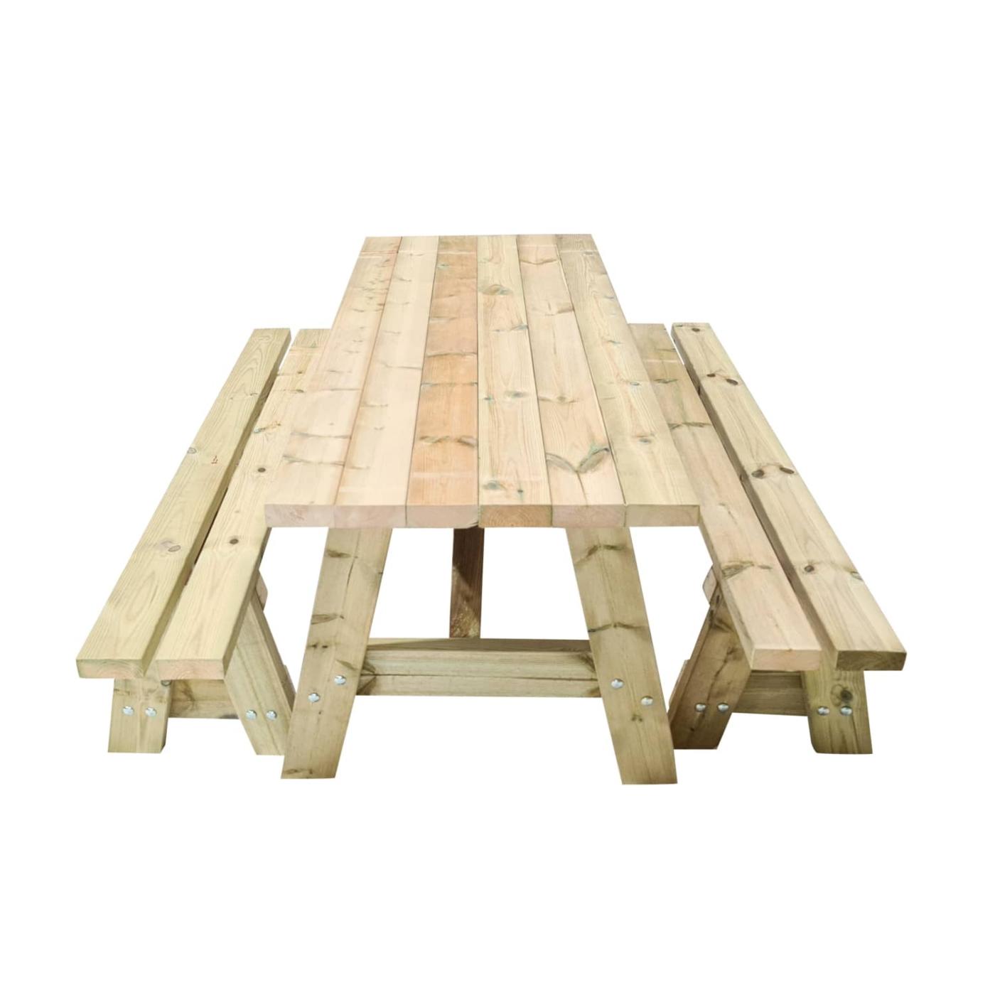 Mesa de picnic de madera con bancos independientes MASGAMES ZURICH
