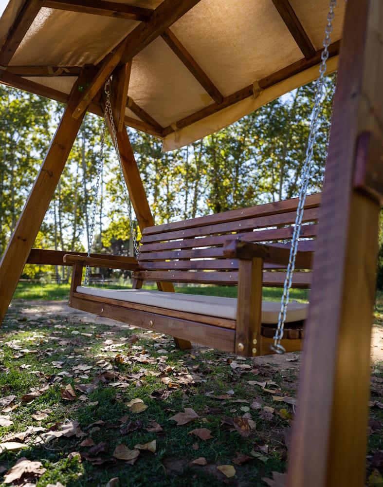 banc del balancí de fusta per a l'exterior MASGAMES ELNA L