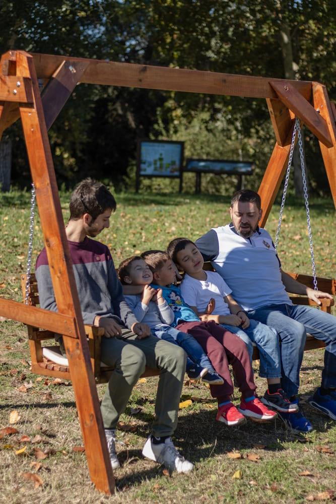 Moble balancí de jardí de fusta MASGAMES ELNA XL 