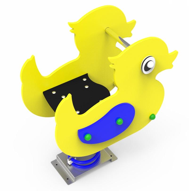 Balanço mola individual PATOS de painel duplo uso público comercial vista 2