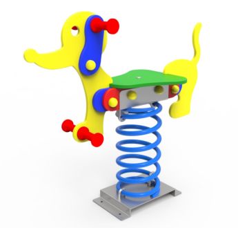 Balanço mola individual CACHORRO SALSICHA uso público comercial