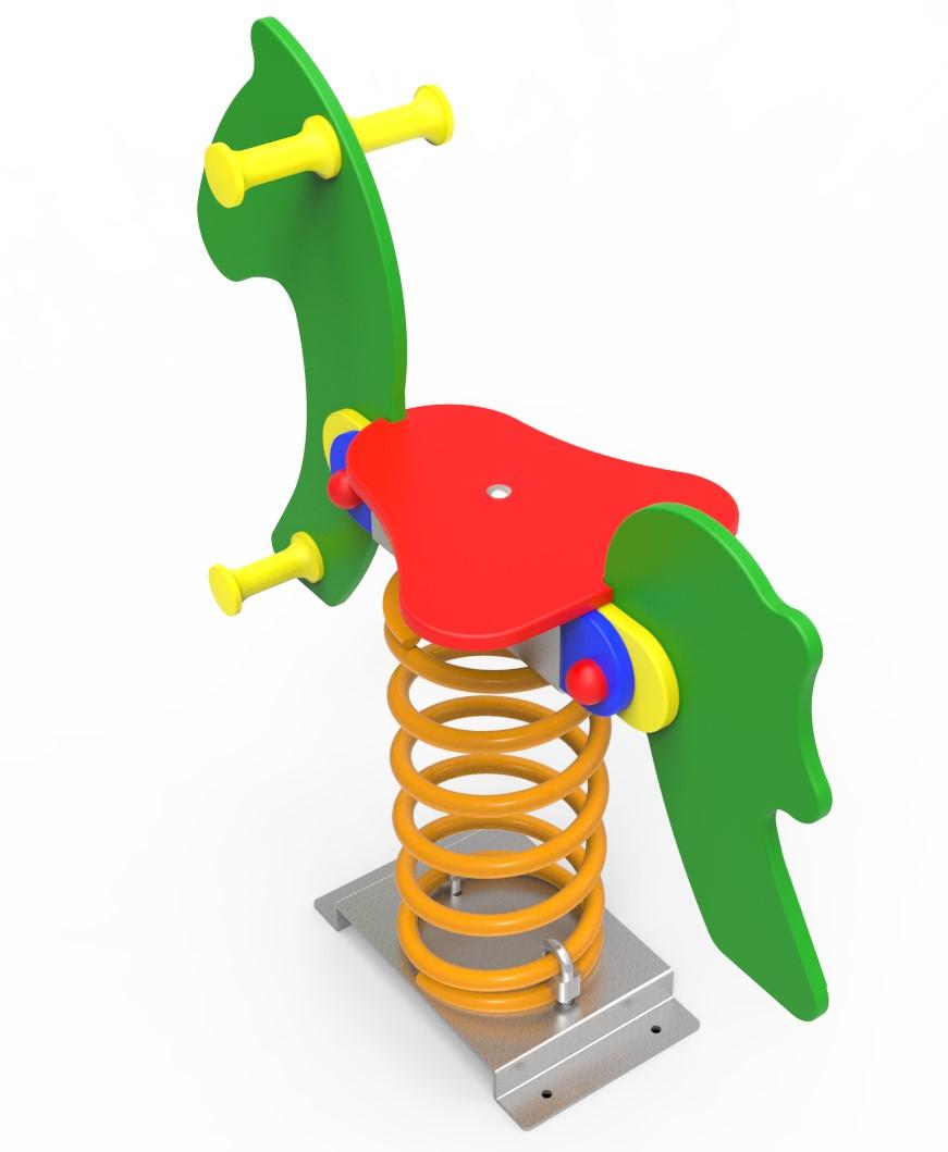 Balanço mola individual PONÊI uso público comercial vista 2