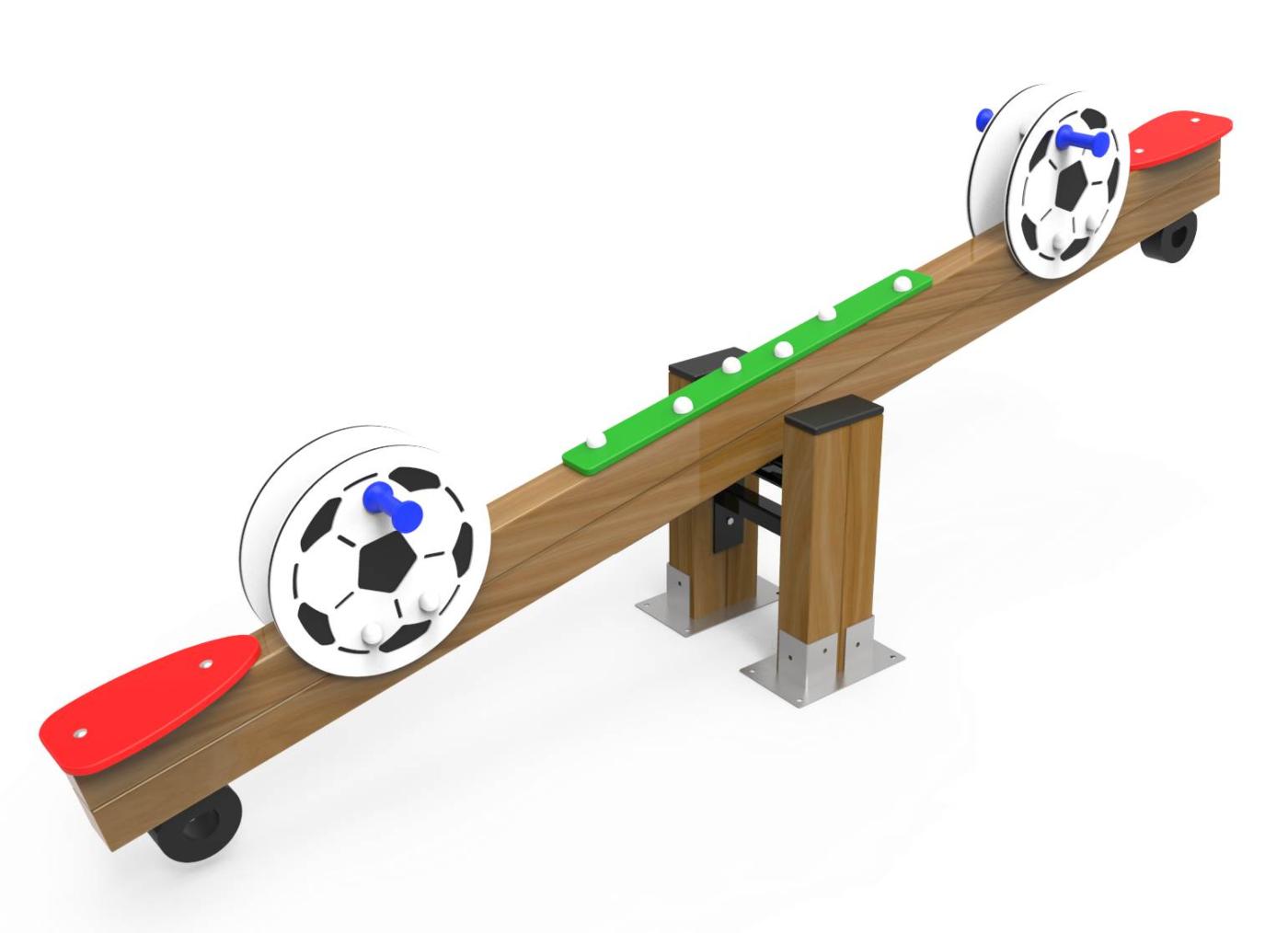 Balancín sube y baja de madera FUTBOL uso público