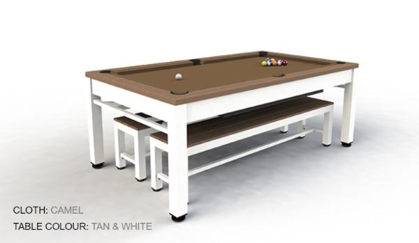 billar neptune convertible blanc + marró