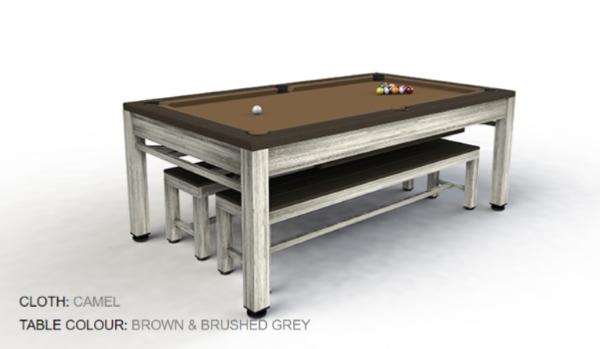 billar neptune convertible gris + marró