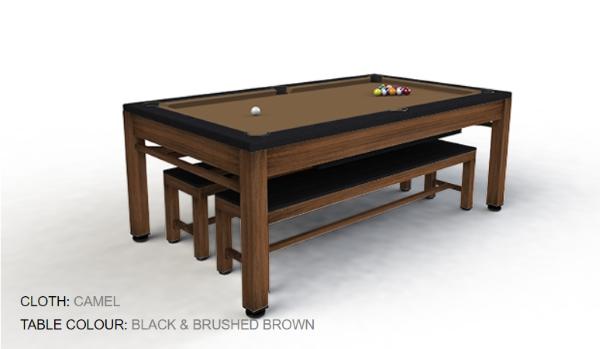 billar neptune convertible marró + marró