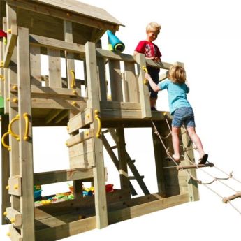 Parque juegos infantil de madera Penthouse XL con columpio doble, Todo lo  que quieres para jugar en la calle