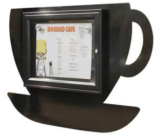 Vitrina exterior Taza cafeteria