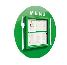 Vitrina menú restaurante exterior