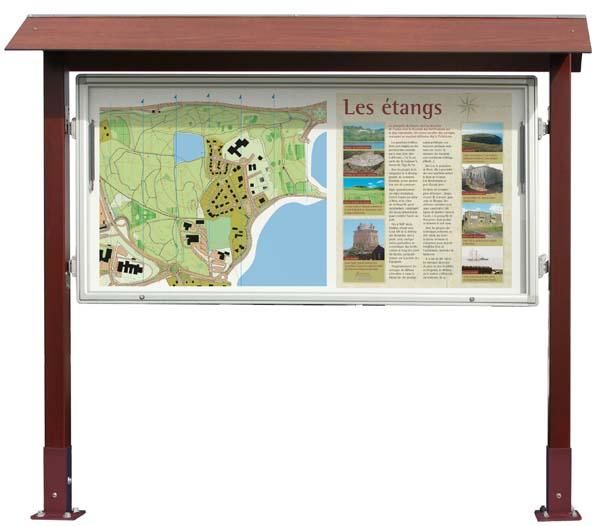 Painel informativo de madeira 1 lado