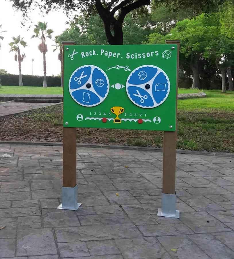 Panel de Juego Piedra, papel o tijera