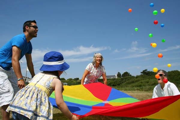 juego del paracaídas para hacer team building