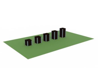 Parkour cubos de iniciación con 5 alturas diferentes son ideales para empezar la práctica del parkour.