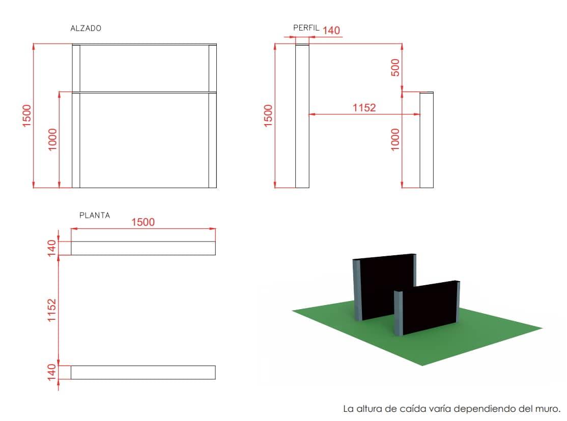 Parkour Doble Muro