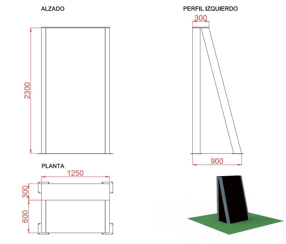 parkour parede inclinada