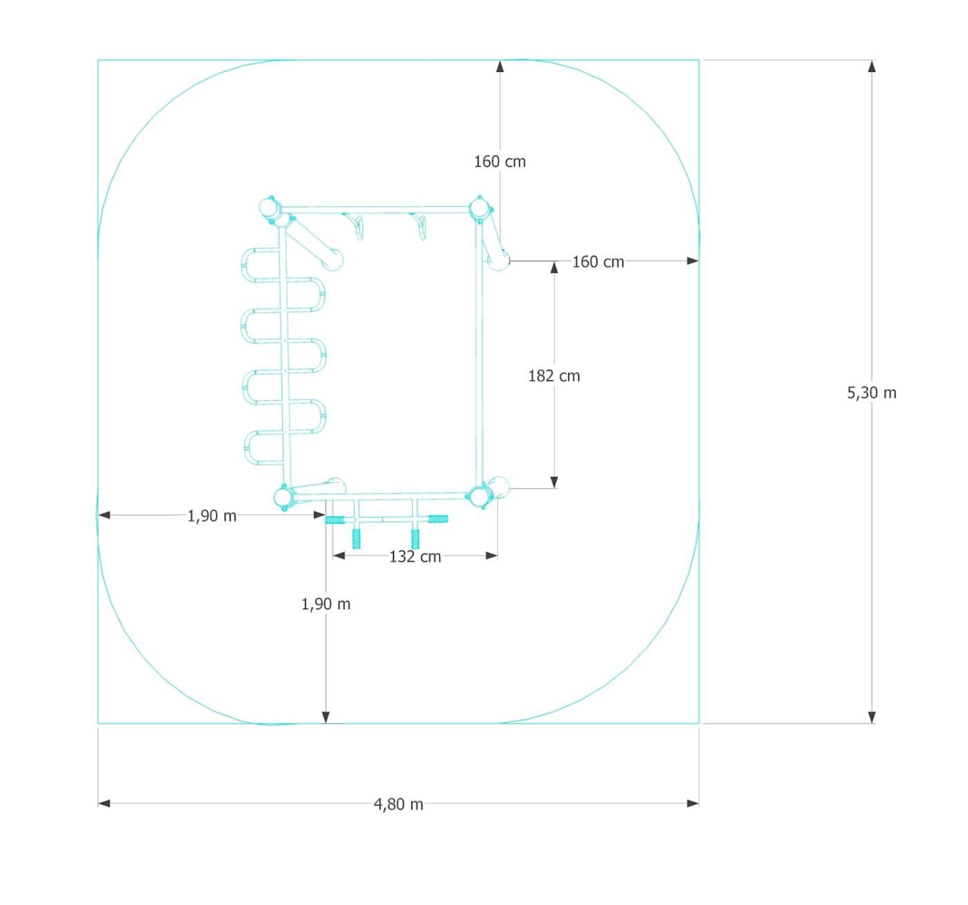 Parque de calistenia para Jóvenes NT114B