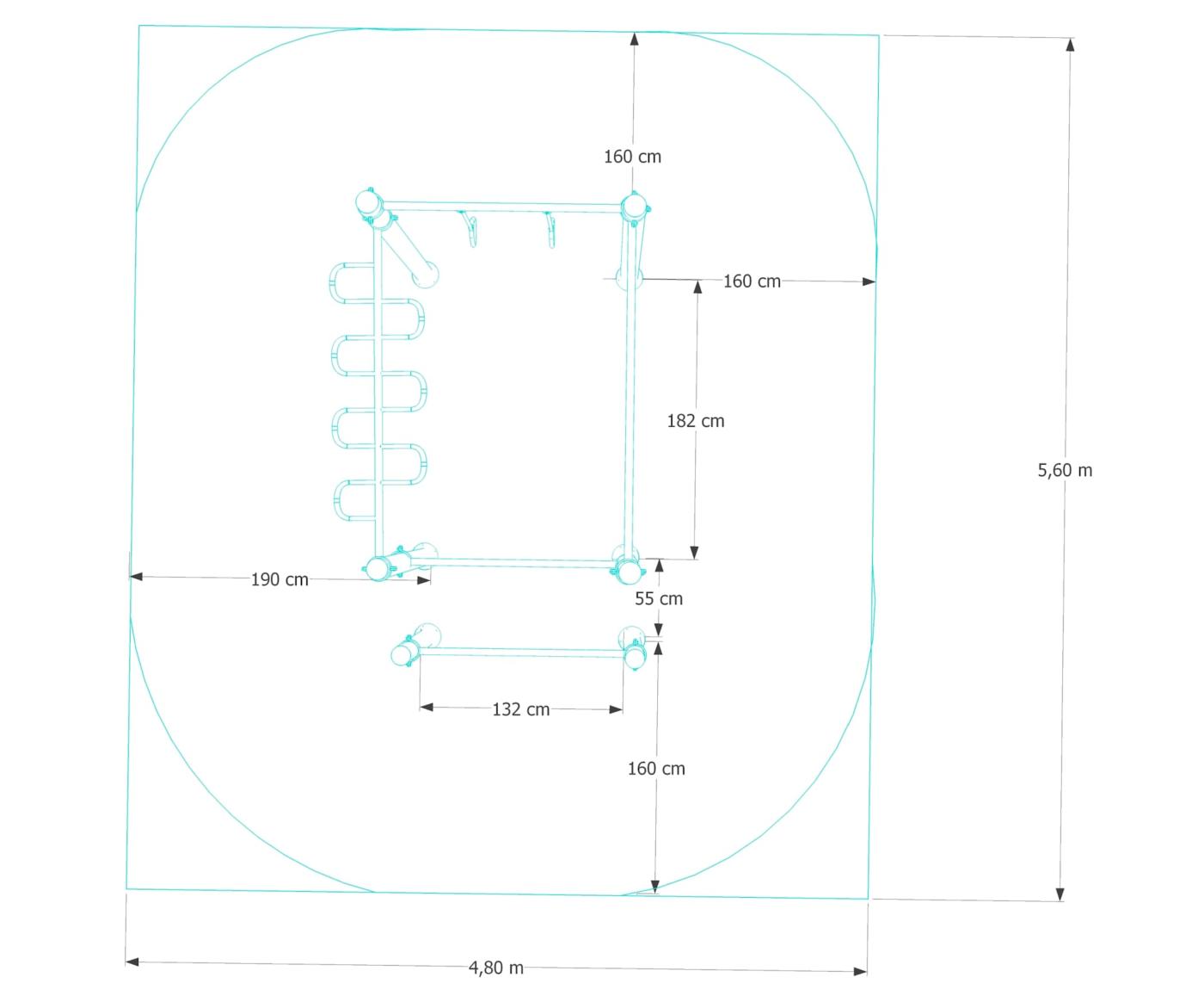 parque de calistenia para jóvenes NT114D