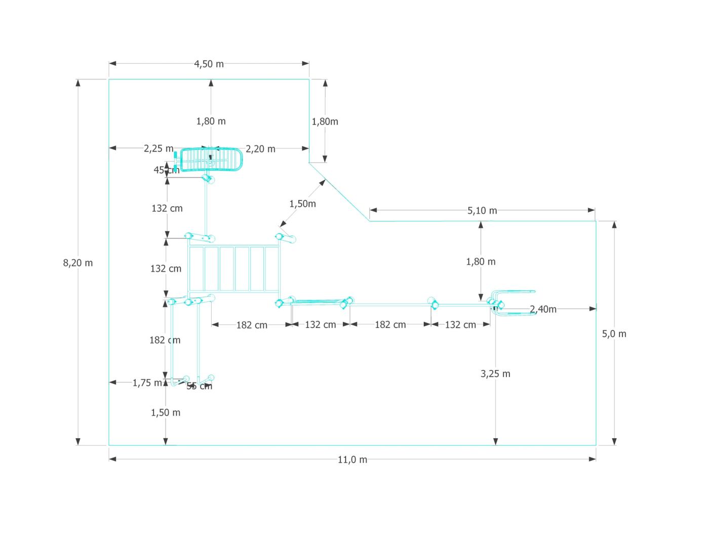 Parque calistenia street workout NT128G