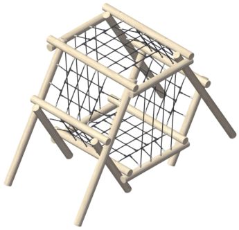 Circuito de habilidad para jóvenes y adultos fabricado en madera de robinia modelo ELBRUS