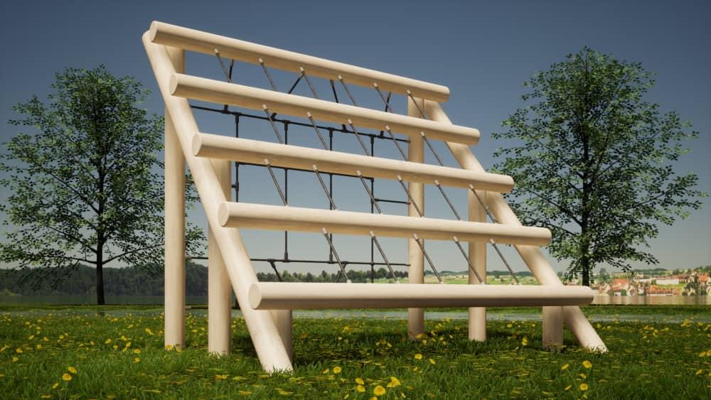 Parque de perícia para adultos feito de madeira de robinia Khan Tengri