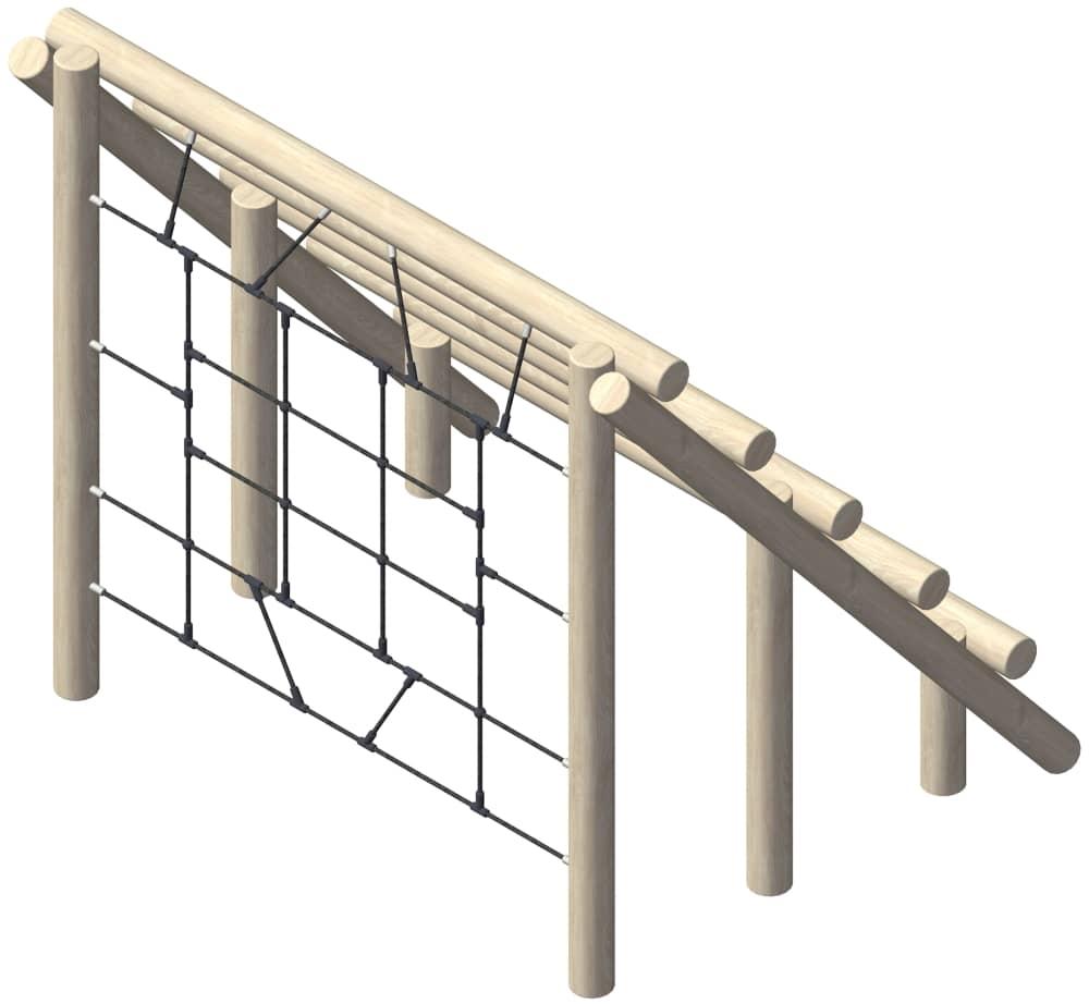 Parc d'habilitat per a adults fabricat en fusta de robinia. Homologat per a ús públic i d'exterior. Model Khan Tengri