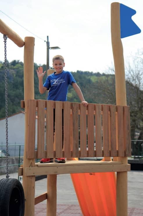 Parc infantil de fusta de robinia ELKO per a nens grans