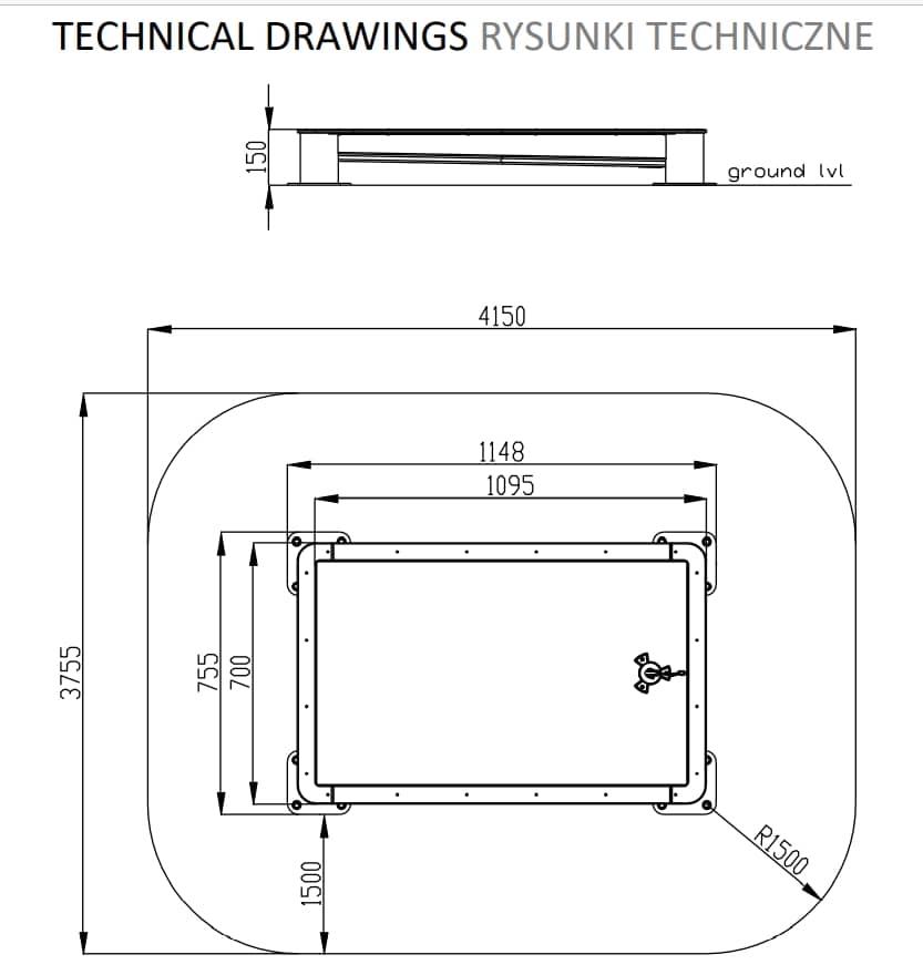 Fàbrica de fang mòdul piscina de 15 cm d'alçada per als nens