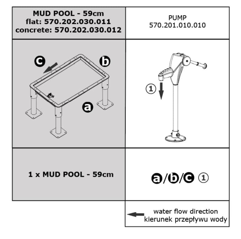 Fàbrica de fang mòdul piscina de fang de 59 cm d'alçada