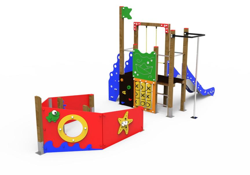 Parque infantil adaptado Navio explorador