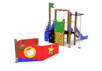 Parque infantil adaptado Navio explorador