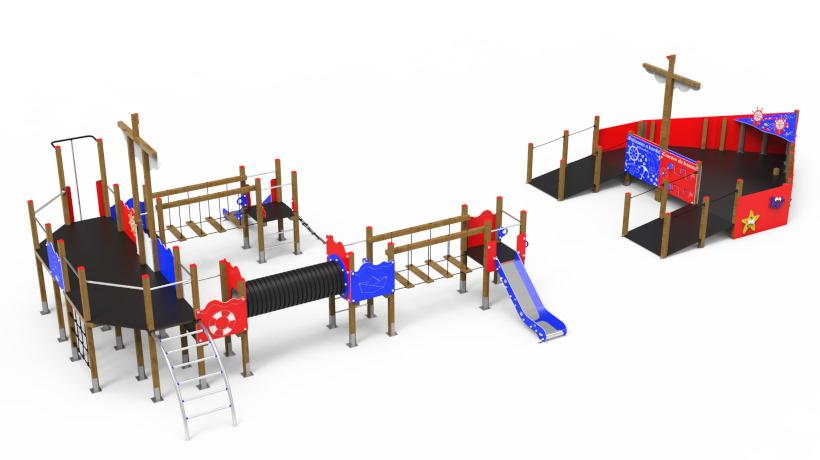 Parque Infantil Adaptado NAVIO TRANSATLÂNTICO uso publico