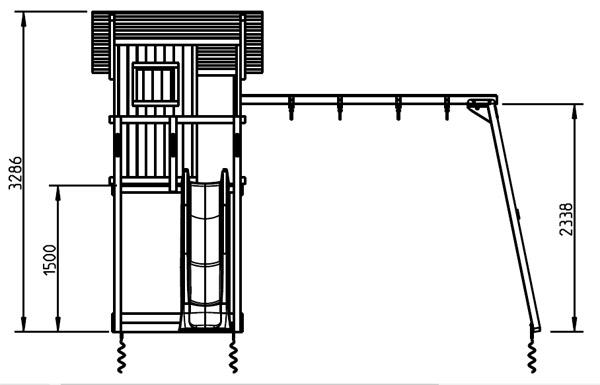 Parque infantil Beach Hut XL con columpios