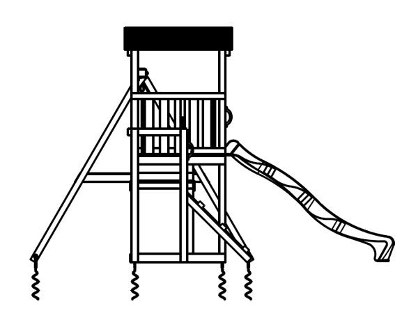 Parc infantil Cascade amb gronxador doble