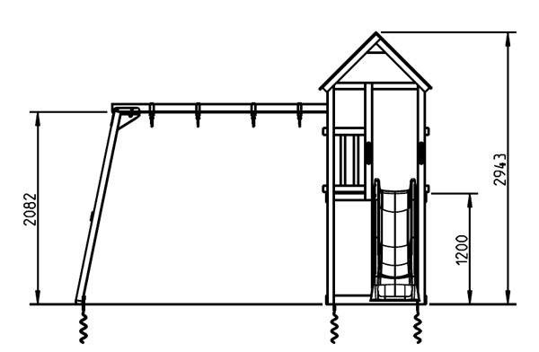 Parque infantil Torre Kiosk con columpios