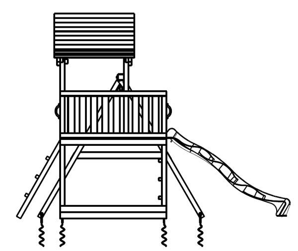 Parque infantil Pagoda con columpio doble 