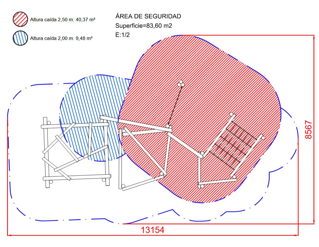 Conjunto de trepa de madera de robínia ESPOT