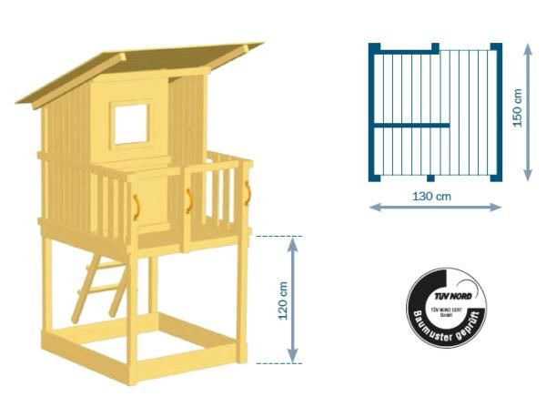 Parque infantil Masgames Beach Hut con columpios