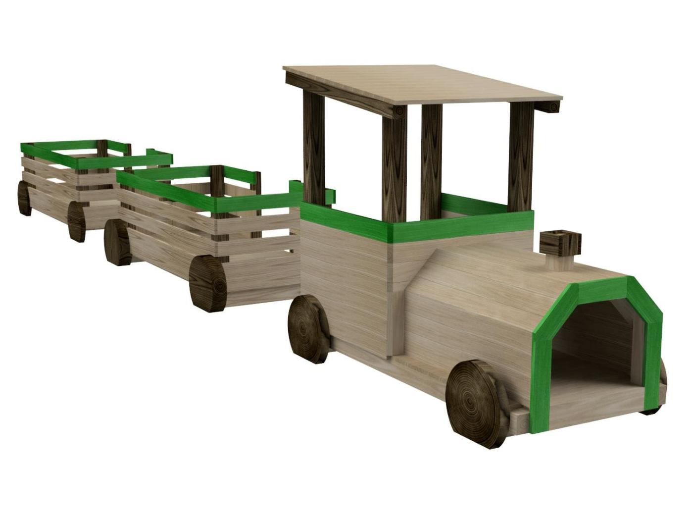 Parque infantil MASGAMES TREN PINXO de madera homologado