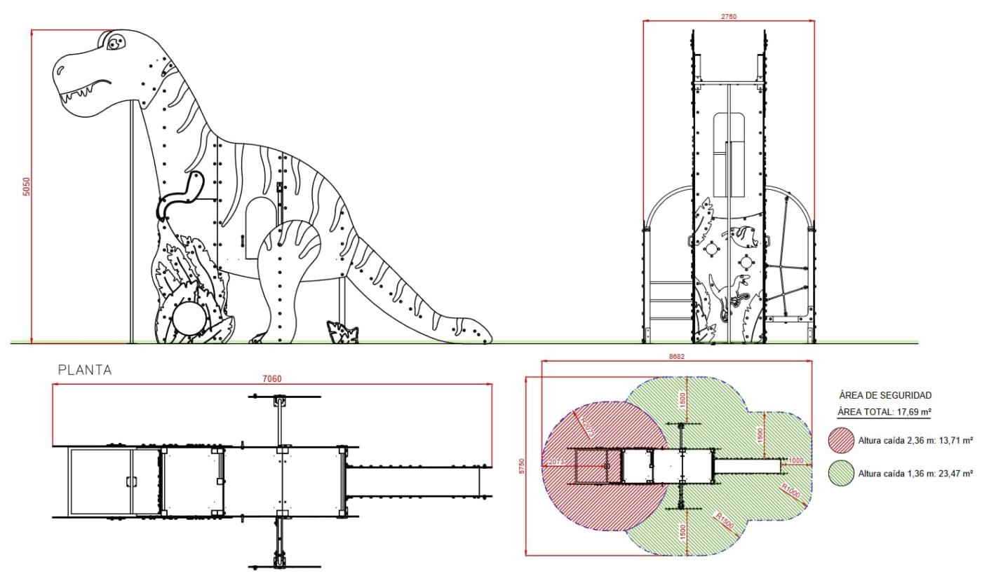 Parc Infantil Dinosaure T-REX