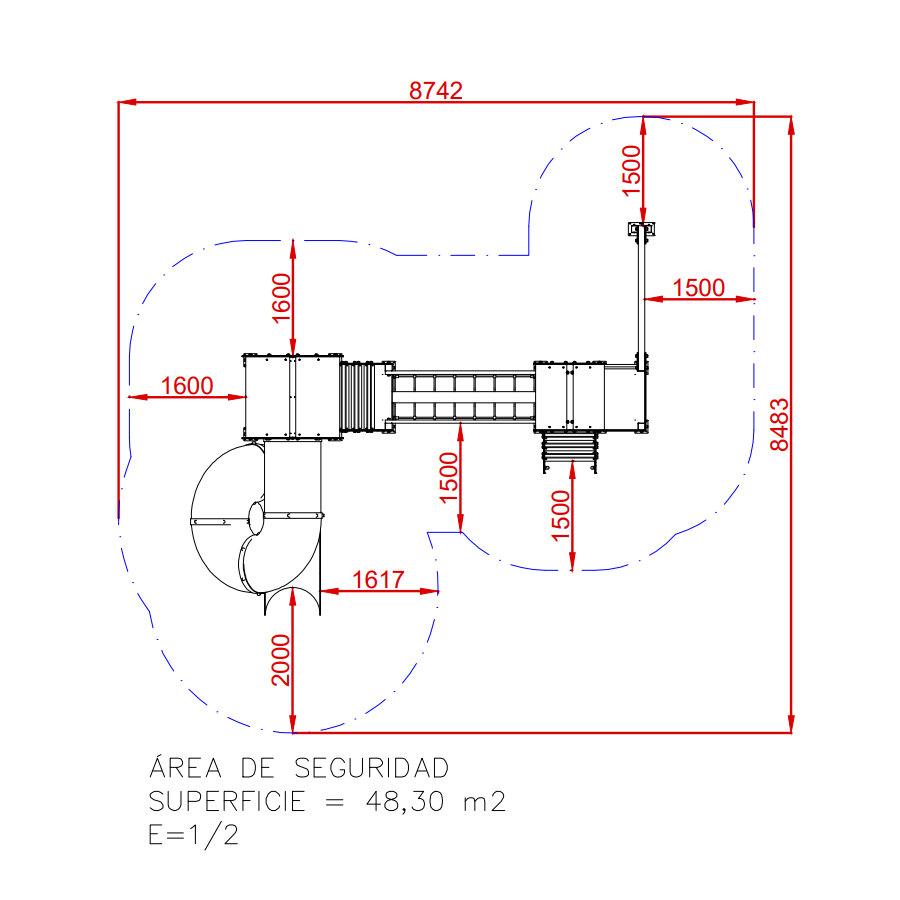 Parc Infantil DUBLIN ús públic amb tobogan tubular