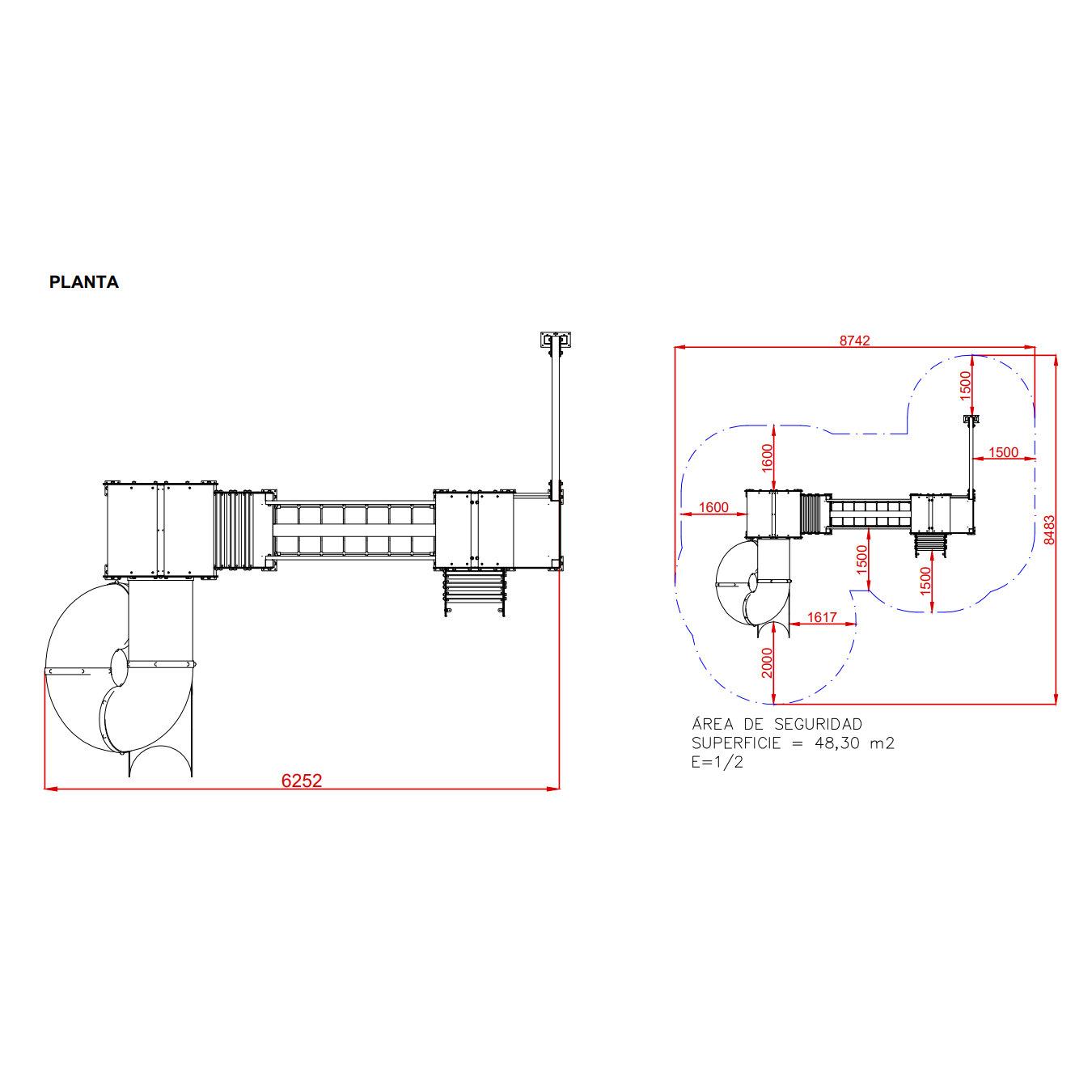 Parc Infantil DUBLIN ús públic amb tobogan tubular
