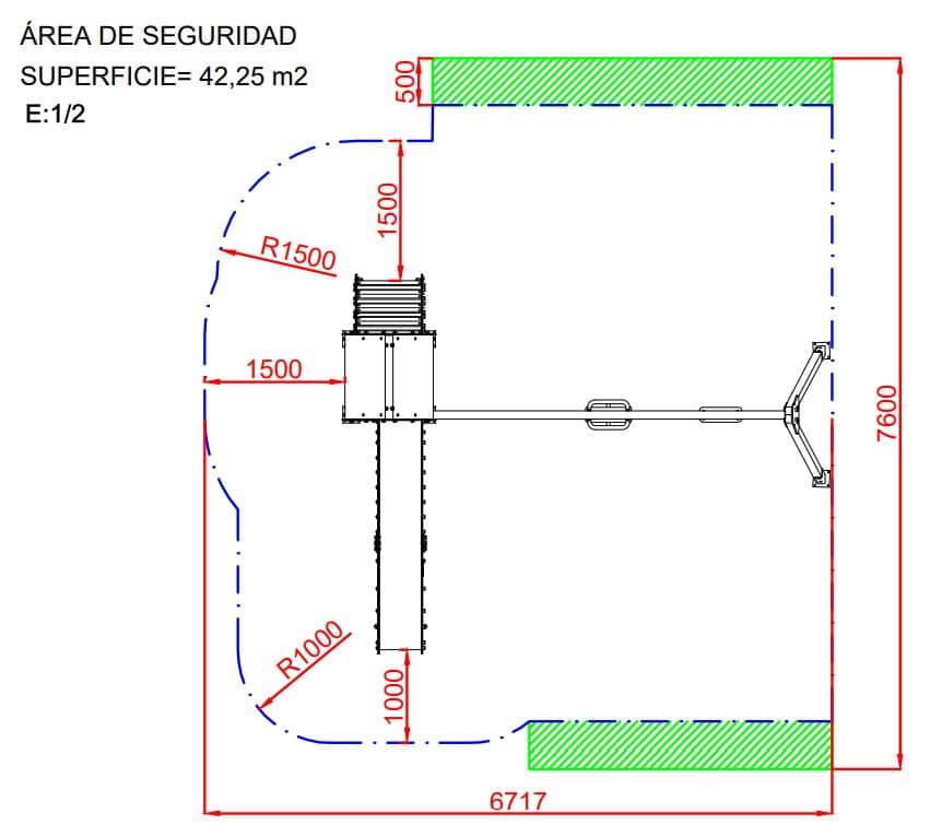 Parque infantil TOKIO torre tobogán + columpio de dos plazas