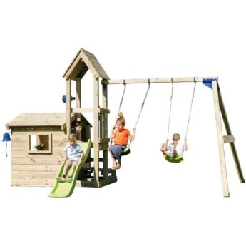 Parque infantil Blue Rabbit lookout con columpios